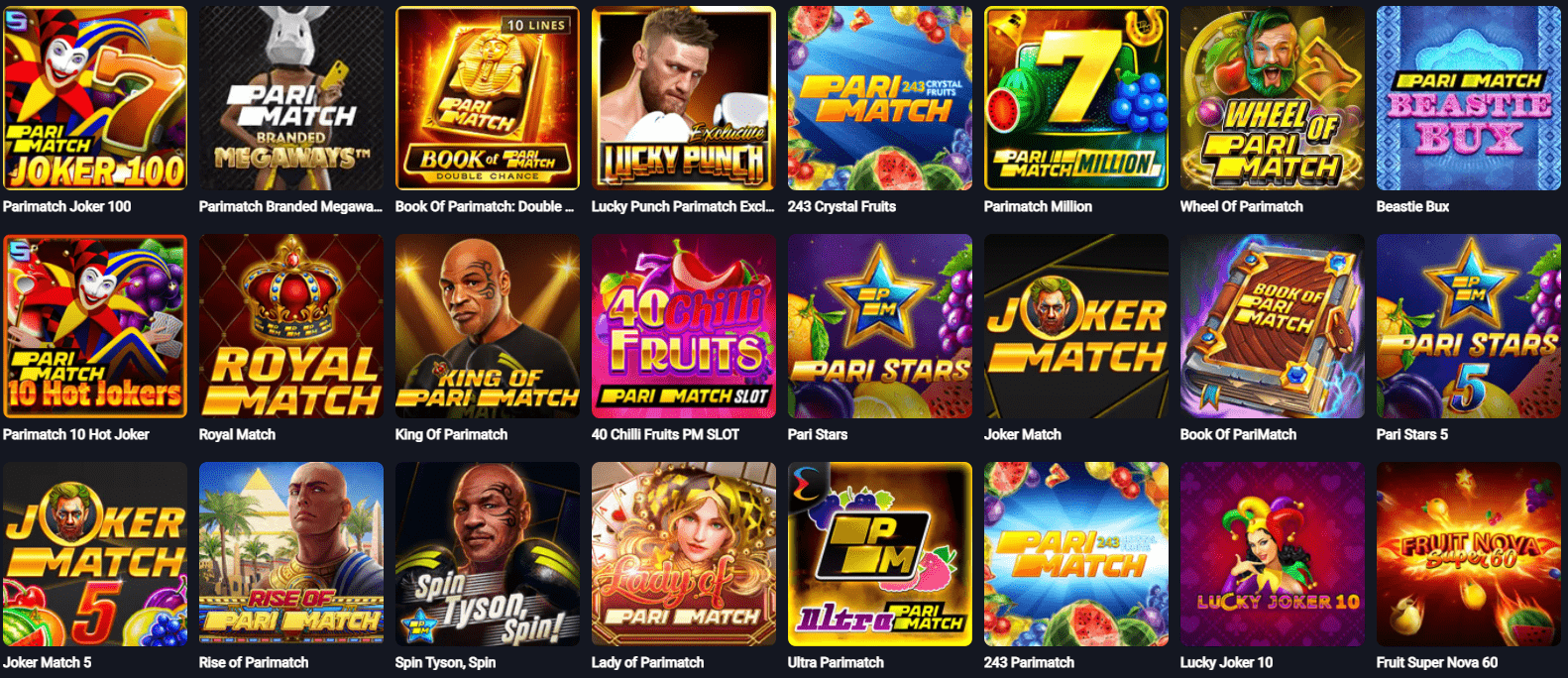 ігри у казино Паріматч ігри у казино Паріматч